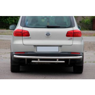 Задній захист AK002-2 (нерж) Volkswagen Tiguan 2007-2016 рр. фото 1