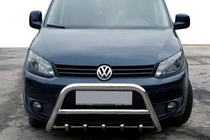 Volkswagen Caddy 2010-2015 рр. Кенгурятник WT003 (діаметр 60 мм, нерж) 50мм фото 1