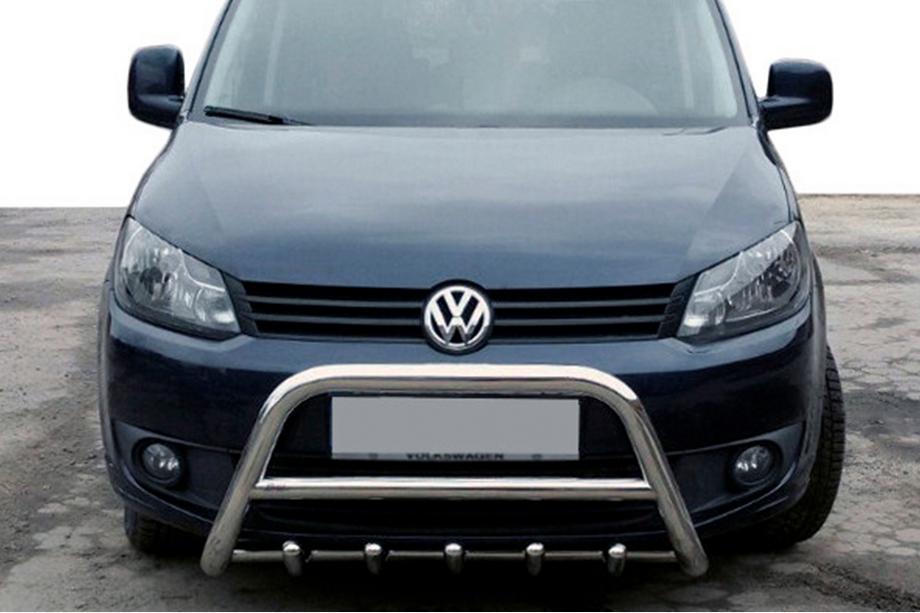 Volkswagen Caddy 2010-2015 рр. Кенгурятник WT003 (діаметр 60 мм, нерж) 50мм Image