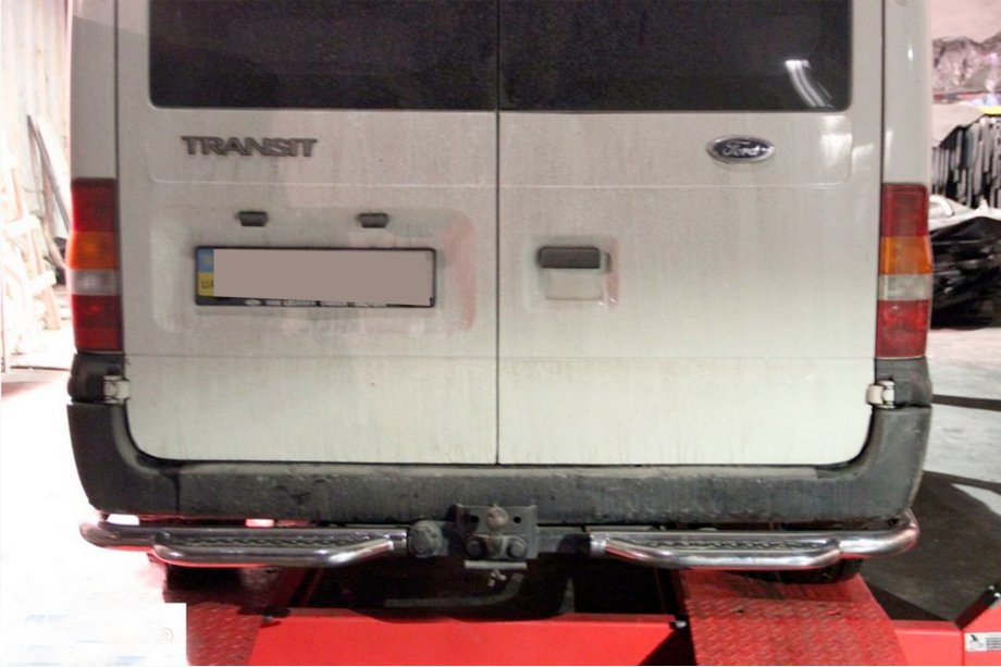 Ford Transit 2000-2014 рр. Задні захист підніжка AK-Special (нерж.) Фото 3