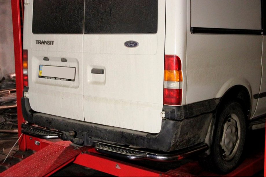Ford Transit 2000-2014 рр. Задні захист підніжка AK-Special (нерж.) Фото 2