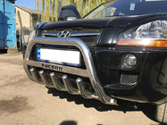 Hyundai Tucson JM 2004- рр. Кенгурятник WT004 (нерж.) фото 1