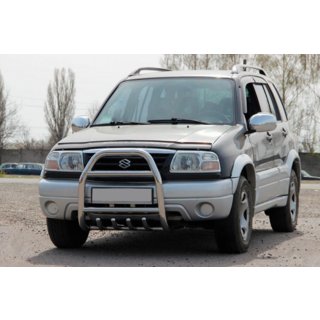 Кенгурятник QT007 (нерж) Suzuki Vitara 1998-2006 рр. фото 3