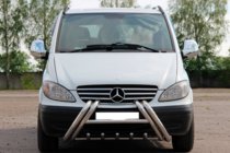 Mercedes Vito W639 2004-2014 рр. Кенгурятник Kelebek WT011 (нерж.) фото 3