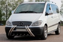 Mercedes Vito W639 2004-2014 рр. Кенгурятник Kelebek WT011 (нерж.) фото 2