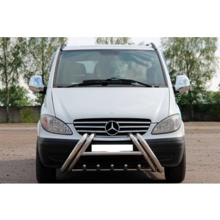 Кенгурятник Kelebek WT011 (нерж.) Mercedes Vito W639 2004-2014 рр. фото 3