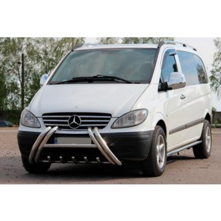 Кенгурятник Kelebek WT011 (нерж.) Mercedes Vito W639 2004-2014 рр. фото 2