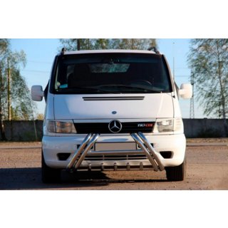 Кенгурятник Kelebek WT011 (нерж.) Mercedes Vito W638 1996-2003 рр. фото 3
