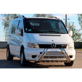 Кенгурятник Kelebek WT011 (нерж.) Mercedes Vito W638 1996-2003 рр. фото 2