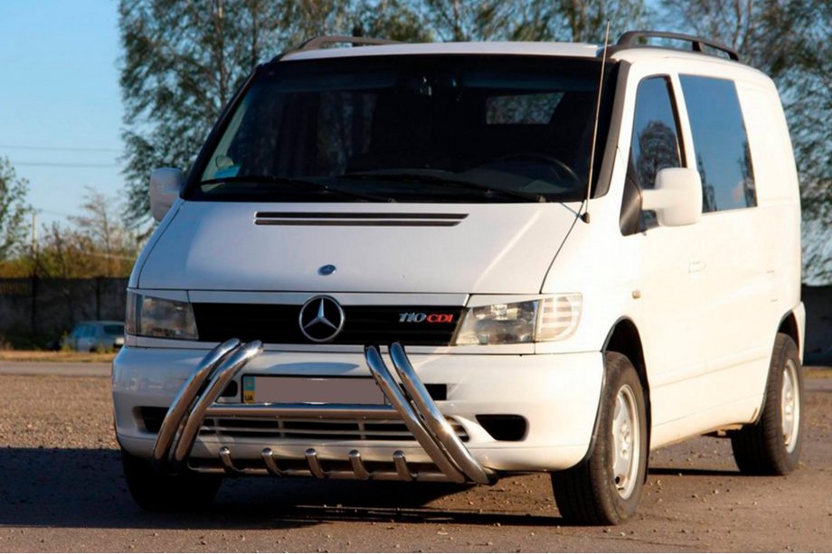 Mercedes Vito W638 1996-2003 рр. Кенгурятник Kelebek WT011 (нерж.) Фото 1