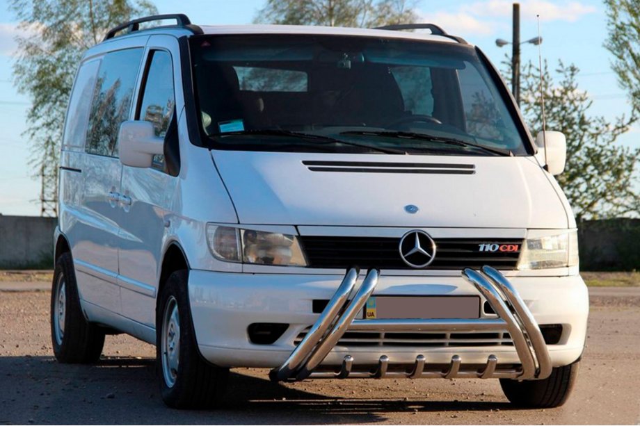 Mercedes Vito W638 1996-2003 рр. Кенгурятник Kelebek WT011 (нерж.) Фото 2