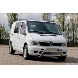 Кенгурятник WT022 (нерж.) Mercedes Vito W638 1996-2003 рр. фото 2