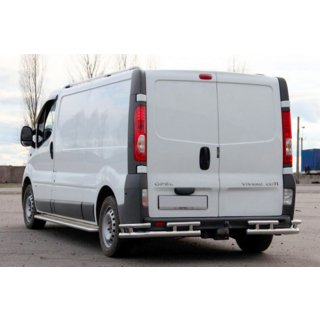 Задній захист AK003-Plus-2 (нерж) Opel Vivaro 2001-2015 рр. фото 3