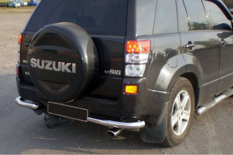 Suzuki Grand Vitara 2005-2017 рр. Задній захист AK003 (нерж) Фото 2