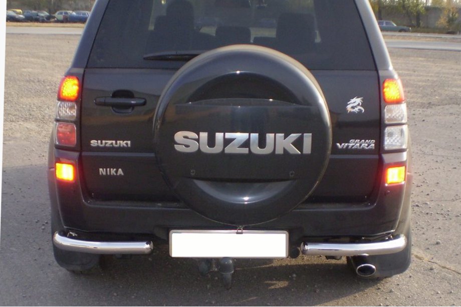 Suzuki Grand Vitara 2005-2017 рр. Задній захист AK003 (нерж) Фото 1