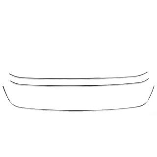 Накладки на передній бампер з посмішкою (3 шт, нерж) Volkswagen Amarok 2010-2022 рр. фото 2