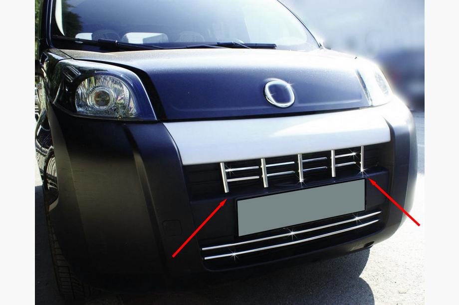 Fiat Fiorino/Qubo 2008-2024 рр. Накладки на решітку (13 частин, нерж) Фото 1