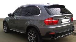 BMW X5 E70 2007-2013 рр. Накладка на задній бампер (2007-2010, під фарбування) фото 1