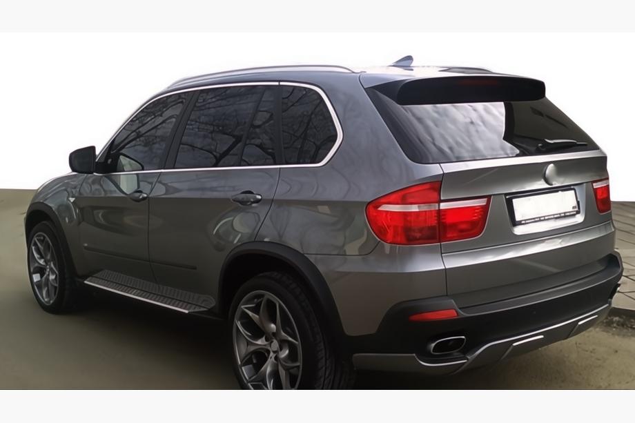 BMW X5 E70 2007-2013 рр. Накладка на задній бампер (2007-2010, під фарбування) Image