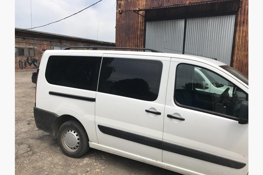 Fiat Scudo 2007-2015 рр. Рейлінги, Чорний колір Довга база, Пластикові ніжки Фото 3