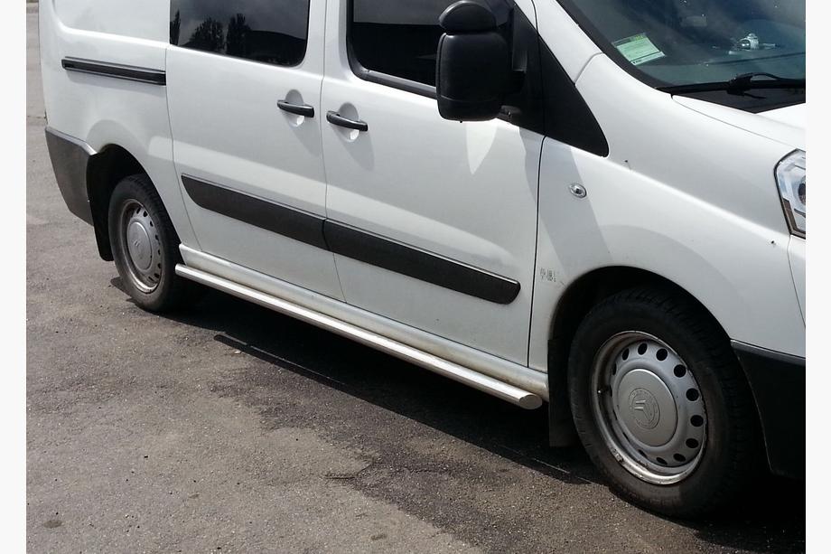 Fiat Scudo 2007-2015 рр. Бічні труби BB002 (2 шт., нерж.) 60 мм, коротка база Image