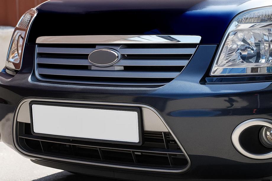 Ford Connect 2010-2013 рр. Накладка на кромку капота Хромований пластик Image