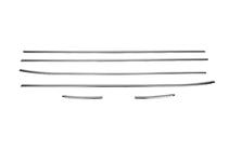 Volkswagen Polo 2010-2017 рр. Окантовка вікон HB (6 шт, нерж) фото 3