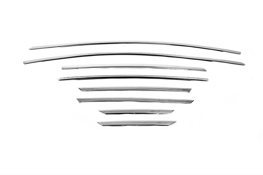 Ford Focus III 2011-2017 рр. Верхня окантовка вікон (8 шт, нерж) Фото 2