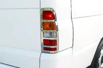 Ford Transit 2000-2014 рр. Накладки на стопи (2 шт., нерж) фото 1