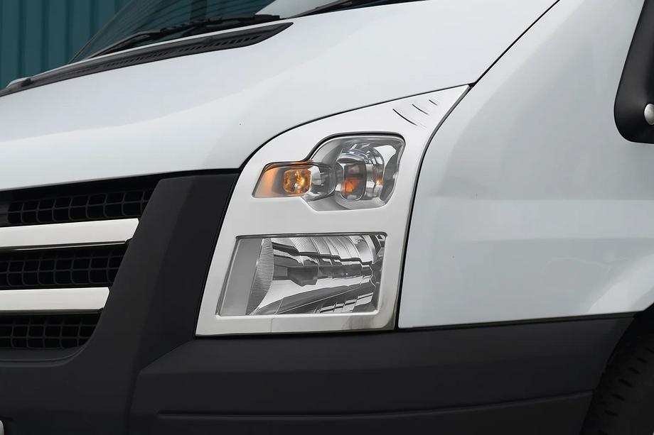 Ford Transit 2000-2014 рр. Накладки на фари (2 шт., нерж) Carmos - Турецька сталь Фото 1