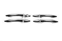 Hyundai Accent 2011-2017 рр. Накладки на ручки (4 шт, нерж) фото 2