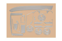 Chevrolet Aveo T250 2005-2011 рр. Накладки на панель (великий комплект) Титан фото 2