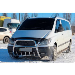 Кенгурятник XL-WT025 (нерж.) Mercedes Vito W639 2004-2014 рр. фото 2