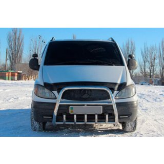Кенгурятник XL-WT025 (нерж.) Mercedes Vito W639 2004-2014 рр. фото 3