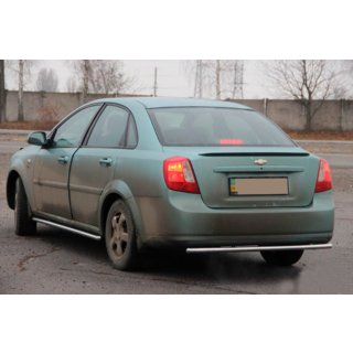 Задній захист AK002 (42мм, нерж.) Chevrolet Lacetti 2003-2024 рр. фото 2