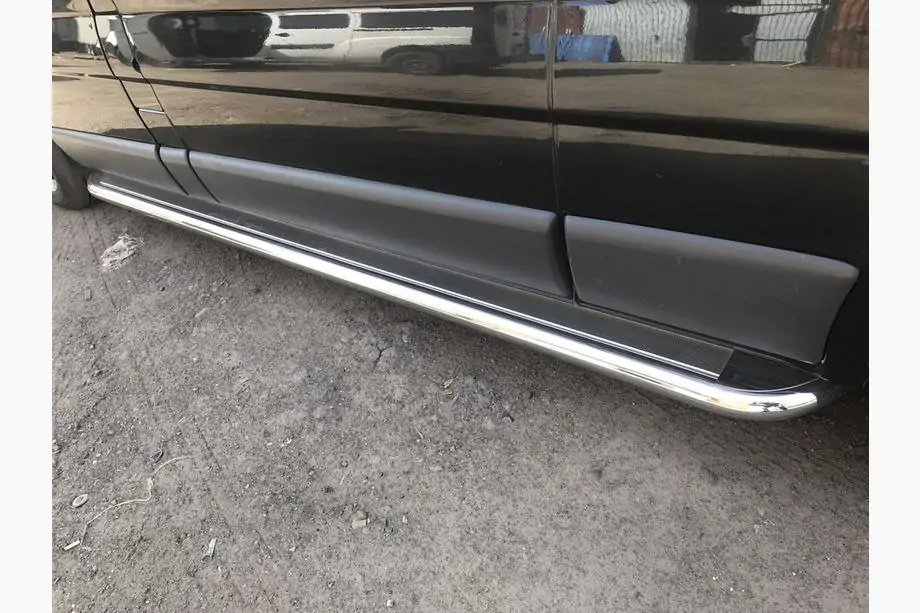 Nissan Primastar 2002-2014 рр. Бокові пороги Premium (2 шт., нерж.) 60 мм, довга база