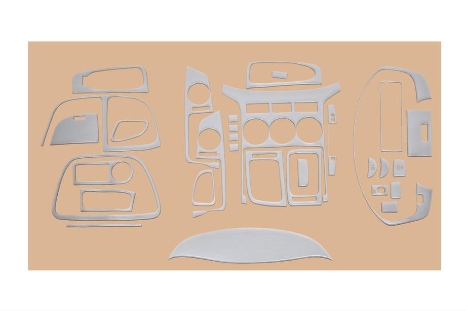 Hyundai H300, H1, Starex 2008-2020 рр. Накладки на панель (big set) Алюміній Фото 5