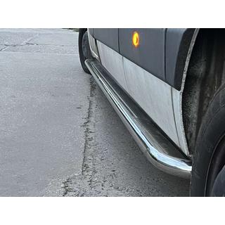 Бокові пороги Premium (2 шт., нерж.) Opel Movano 2010-2021 рр. фото 1