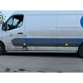 Бокові пороги Premium (2 шт., нерж.) Opel Movano 2010-2021 рр. фото 3
