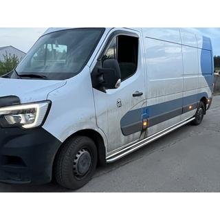 Бокові пороги Premium (2 шт., нерж.) Opel Movano 2010-2021 рр. фото 4
