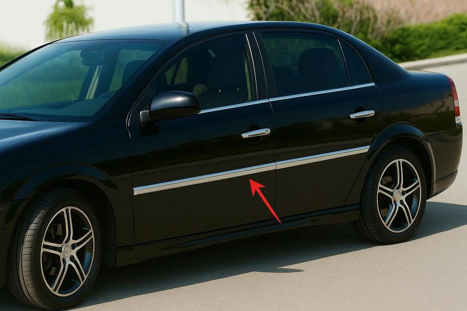 Opel Vectra C 2002-2008 рр. Накладки на молдинги дверей (4 шт, нерж) Image