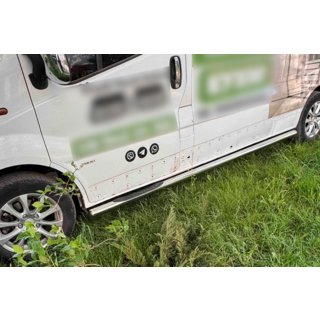 Бічні труби (2 шт., нерж.) Opel Vivaro 2001-2015 рр. фото 4