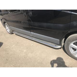 Бокові пороги Premium (2 шт., нерж) Opel Vivaro 2001-2015 рр. фото 3