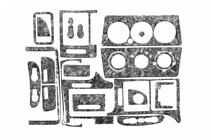 Opel Vectra B 1995-2002 рр. Накладки на панель (1995-1999) Титан фото 6
