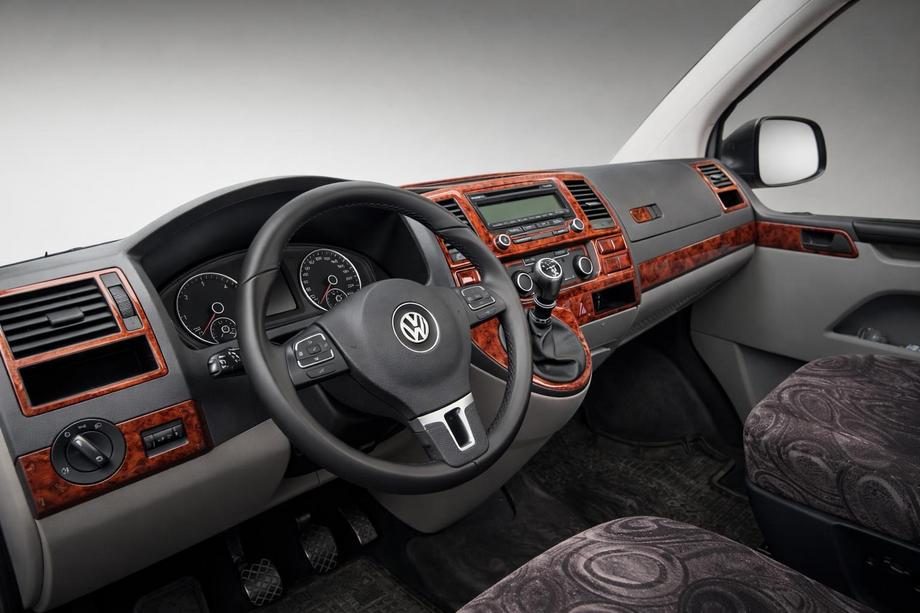 Volkswagen T5 2010-2015 рр. Накладки на панель Карбон Фото 1
