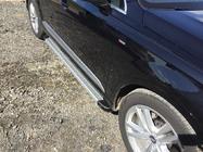Audi Q7 2015-2026 рр. Бокові пороги Maya V2 (2 шт., алюміній) фото 2