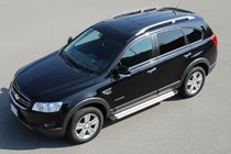 Chevrolet Captiva 2006-2019 рр. Бокові пороги Maya V2 (2 шт., Алюміній) фото 1