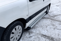 Citroen Berlingo 1996-2008 рр. Бокові пороги Maya V2 (2 шт., алюміній) фото 1