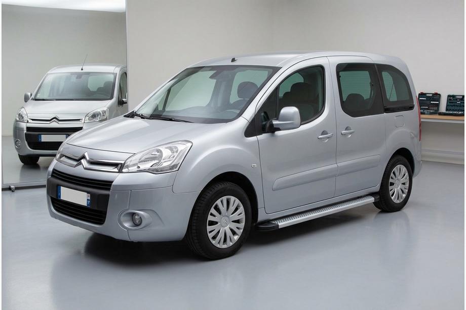 Citroen Berlingo 2008-2018 рр. Бокові пороги Maya V2 (2 шт., алюміній) Image