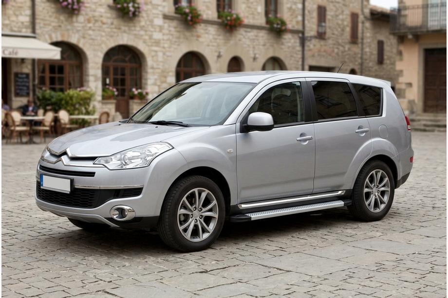 Citroen C-Crosser 2007-2013 рр. Бокові пороги Maya V2 (2 шт., алюміній) Image